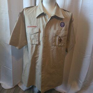 Mens S/S button front shirt BSA Boy Scouts of America - Adult XL San Diego